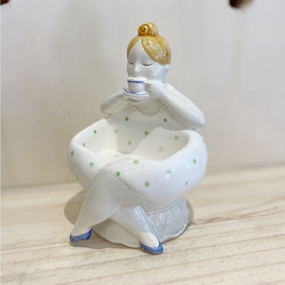 Vintage 80s Fitz and Floyd Japan Tea Coffee Lover Artificial Sweetener Holder